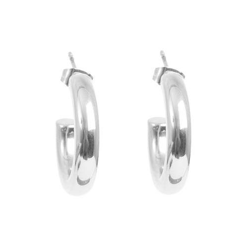 Chunky øreringer, 24 mm, Steel