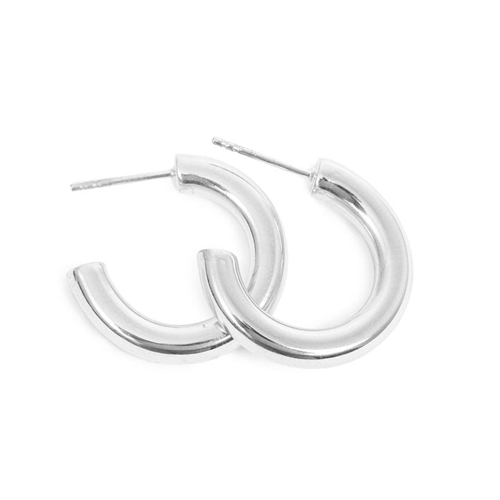 Chunky øreringer, 24 mm, Steel_5