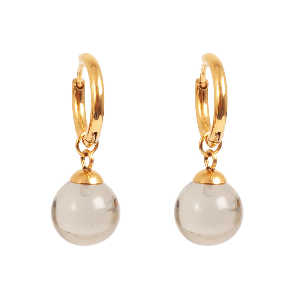 Hoops med glasskule, grey, G - A&C Oslo - Pure Steel