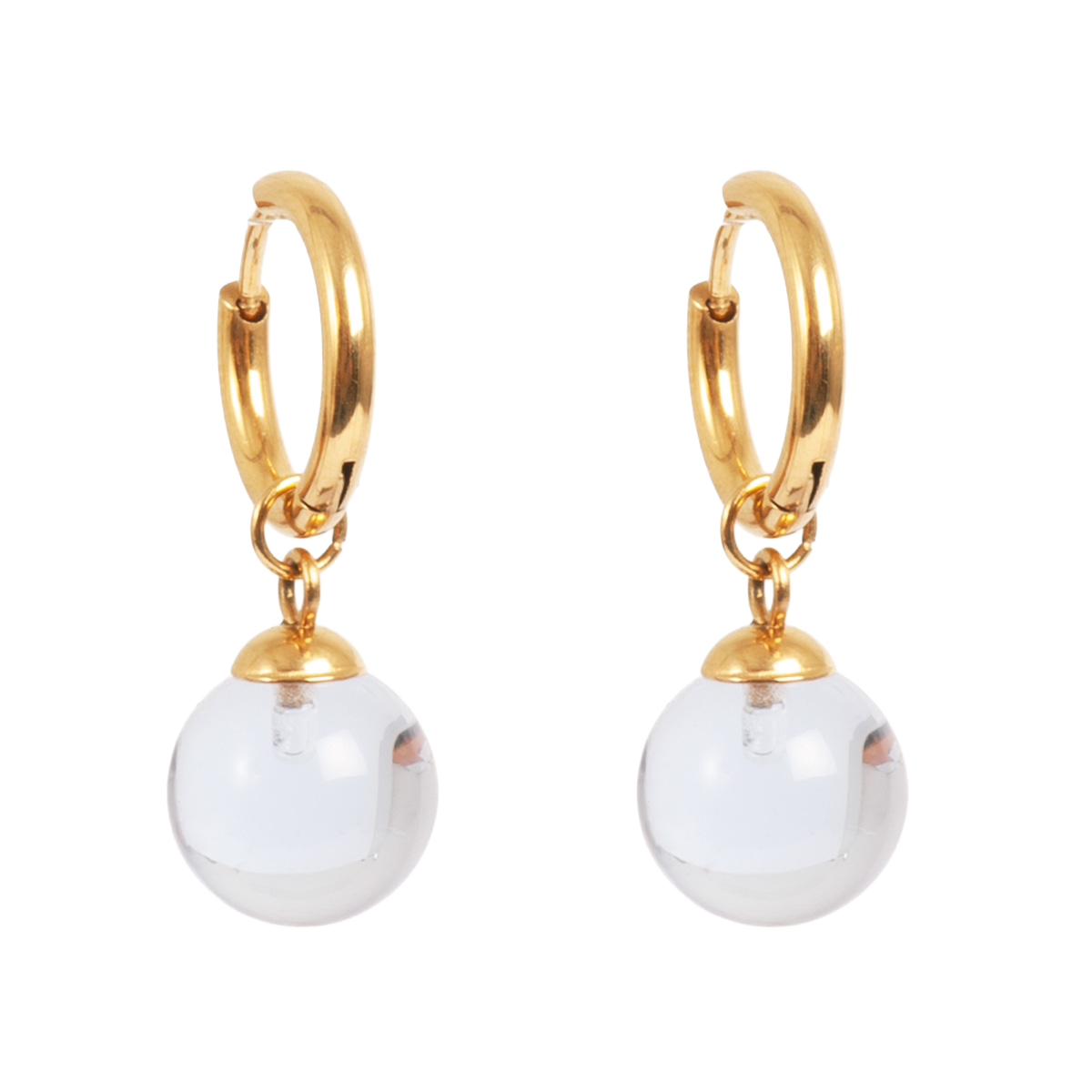 Hoops med glasskule, violet, G - A&C Oslo - Pure Steel