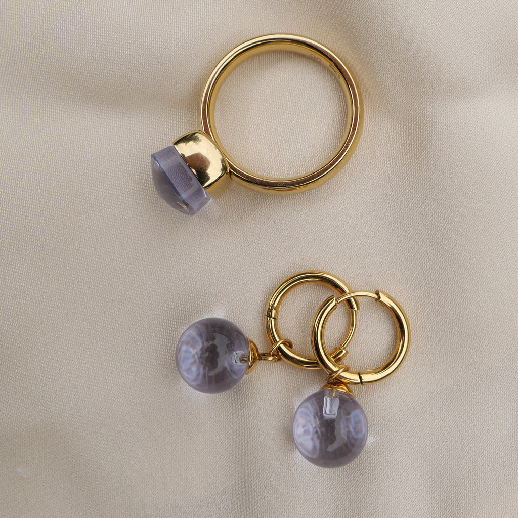 Hoops med glasskule, violet, G - A&C Oslo - Pure Steel_3
