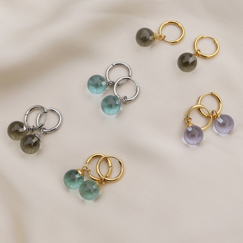 Hoops med glasskule, violet, G - A&C Oslo - Pure Steel_4