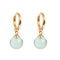 Hoops med glasskule, aqua, G - A&C Oslo - Pure Steel