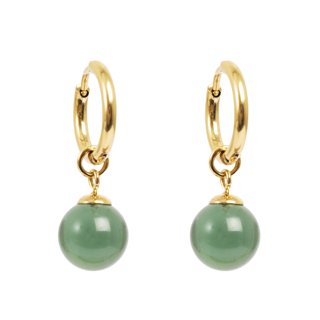 Hoops med glasskule, green, G