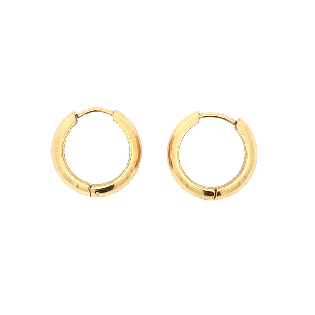 Øreringer,17 mm, Steel Soft G