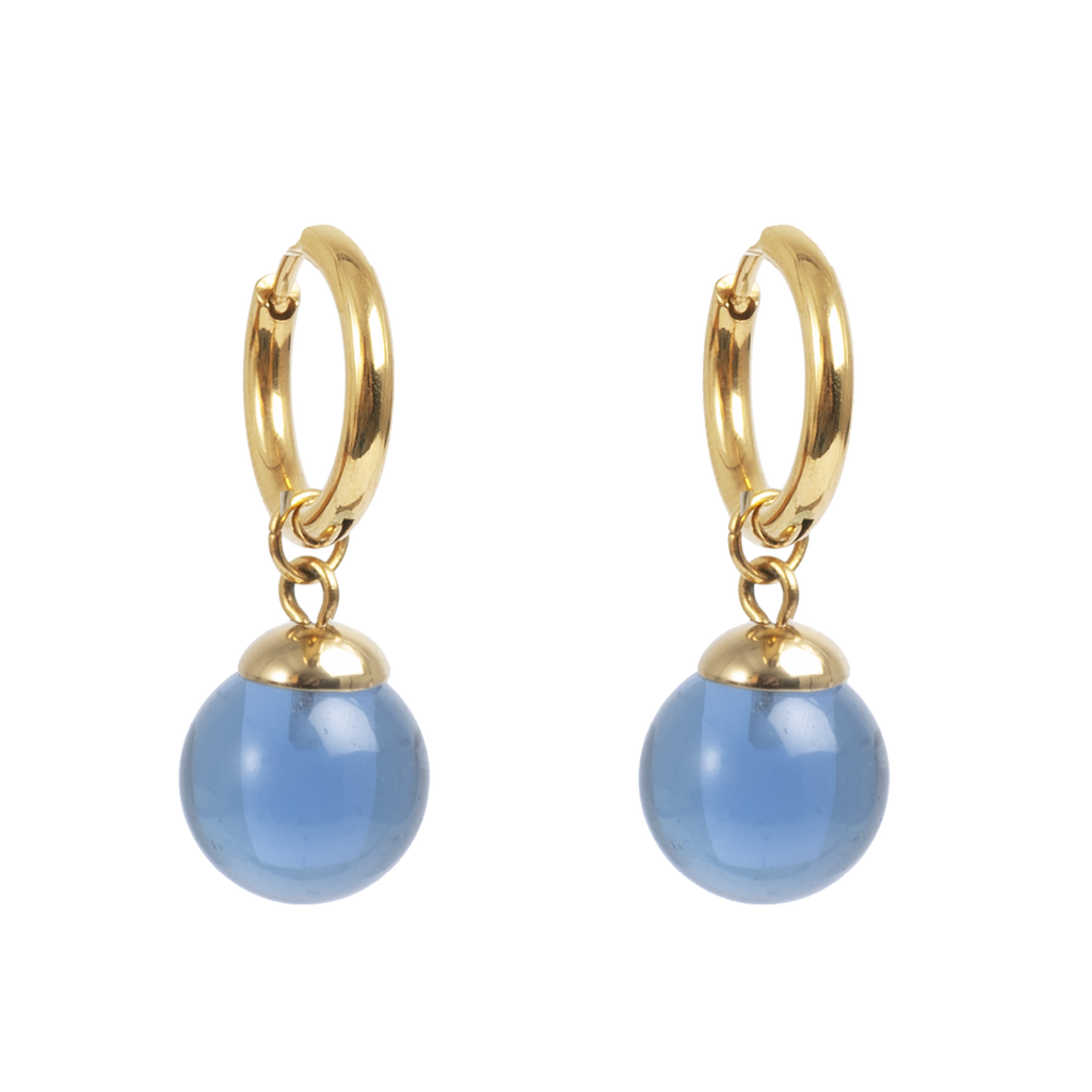 Hoops med glasskule, blue, G