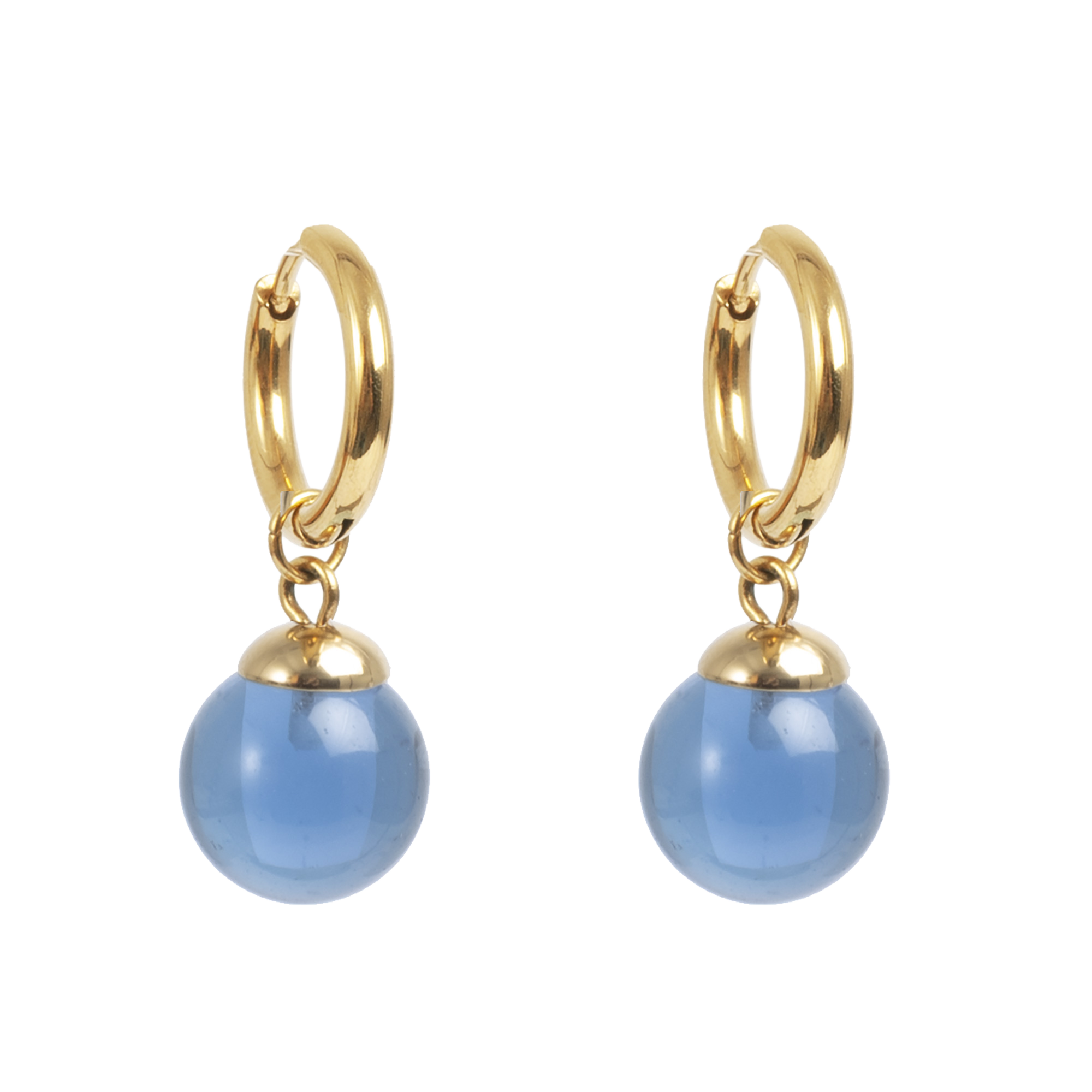 Hoops med glasskule, blue, G