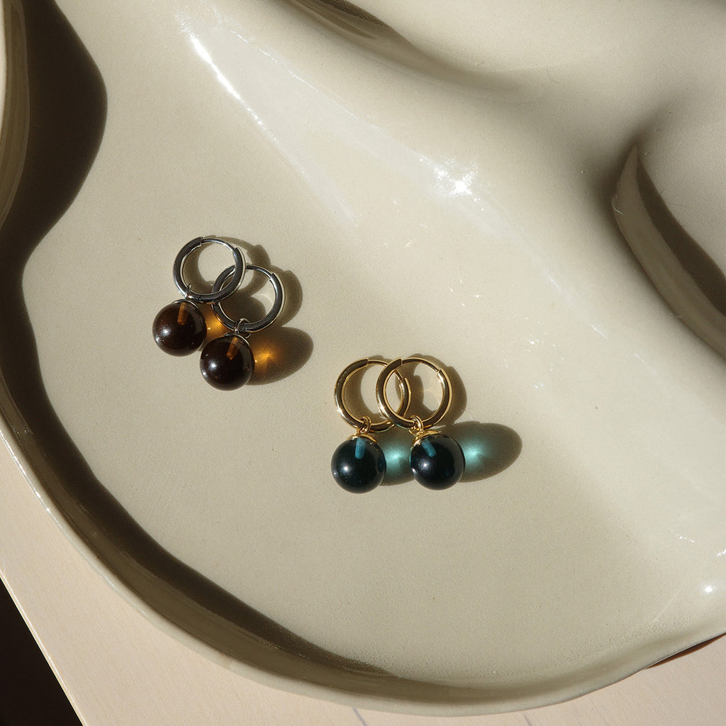 Hoops med glasskule, blue, G