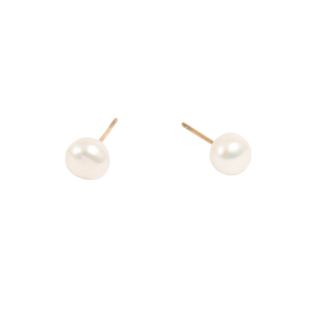 Enkle perleøredobber, 6 mm - A&C Oslo - Pure Steel