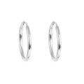 Små øreringer, 14 mm, Pure Steel