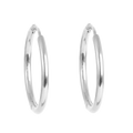 Medium øreringer, 25 mm, Pure Steel