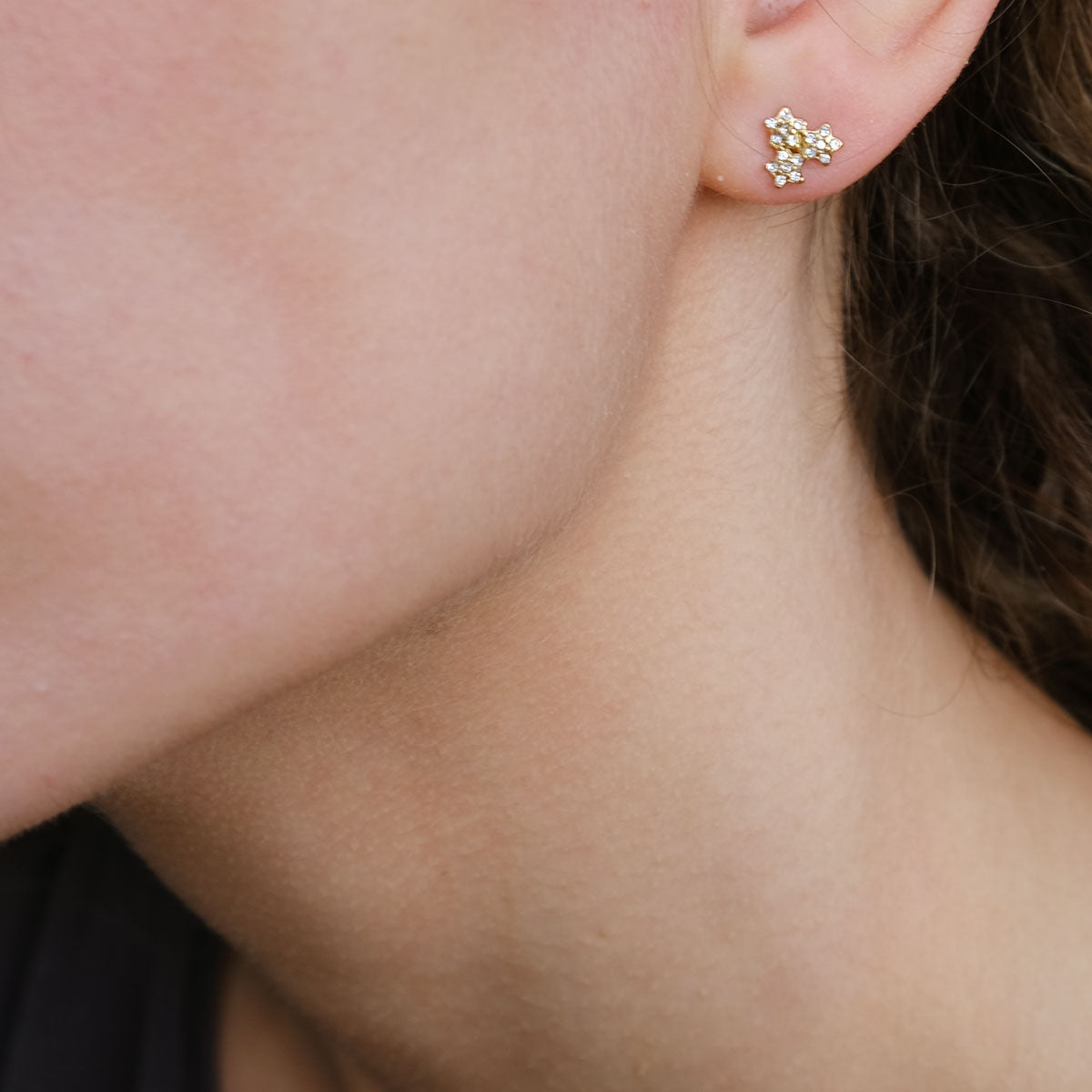 Små øredobber, blomster - A&C Oslo - Pure Steel_2