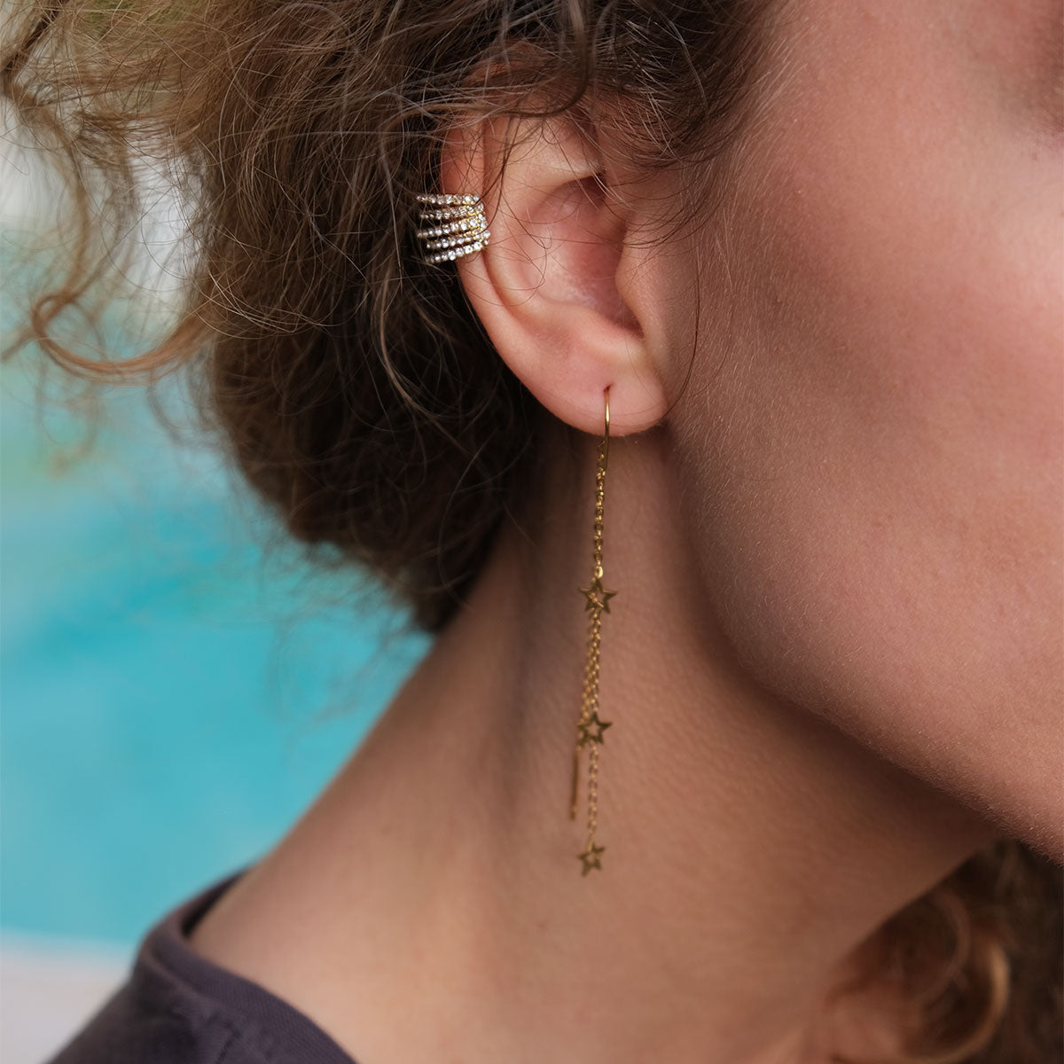 Bred earcuff med cz, G - A&C Oslo - Pure Steel_2