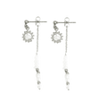 Behind ear, øredobber med perler S - A&C Oslo - Pure Steel