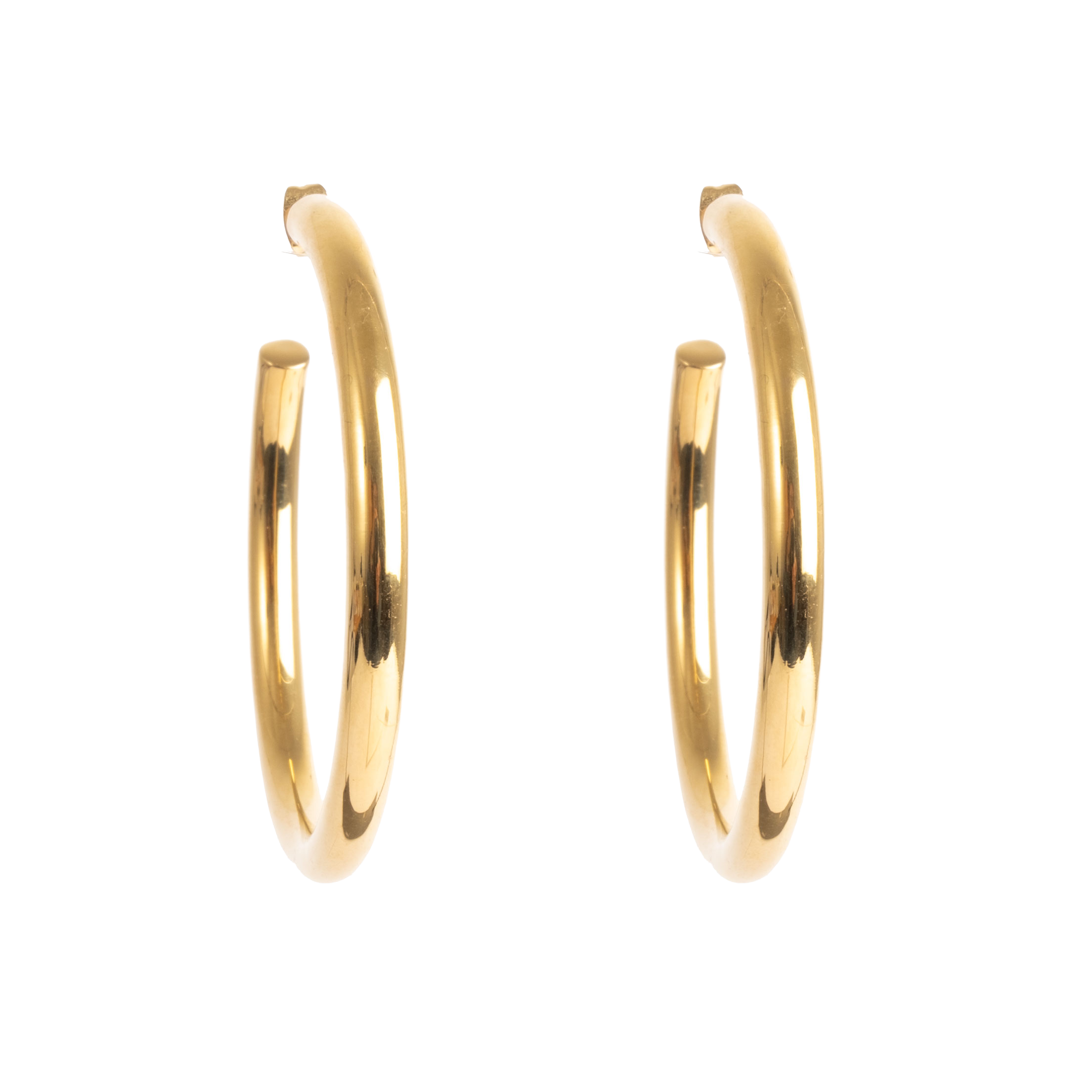Øreringer, 57 mm, Steel Soft G