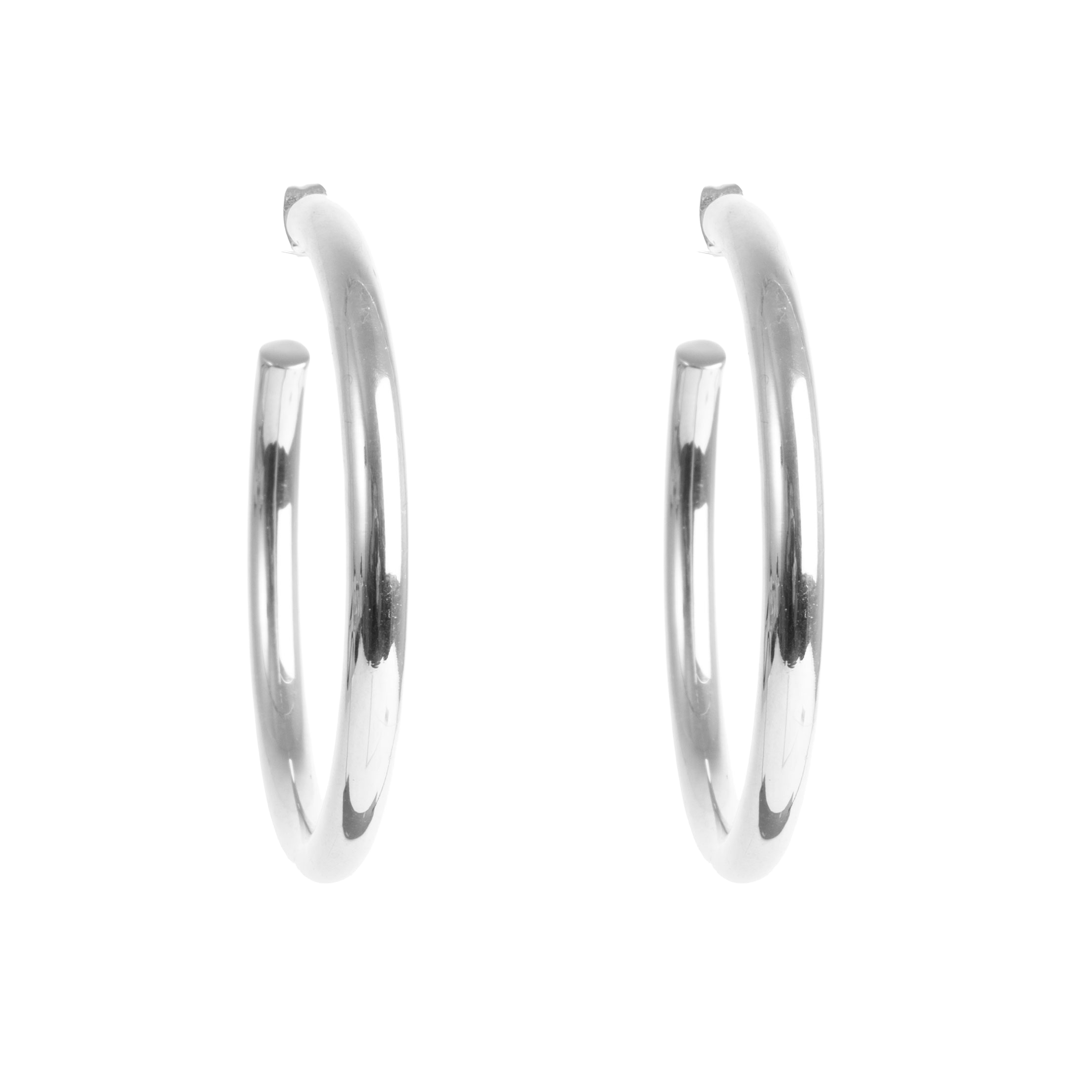 Øreringer, 57 mm, Steel Soft