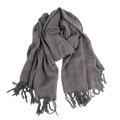Langt ullskjerf, steel grey