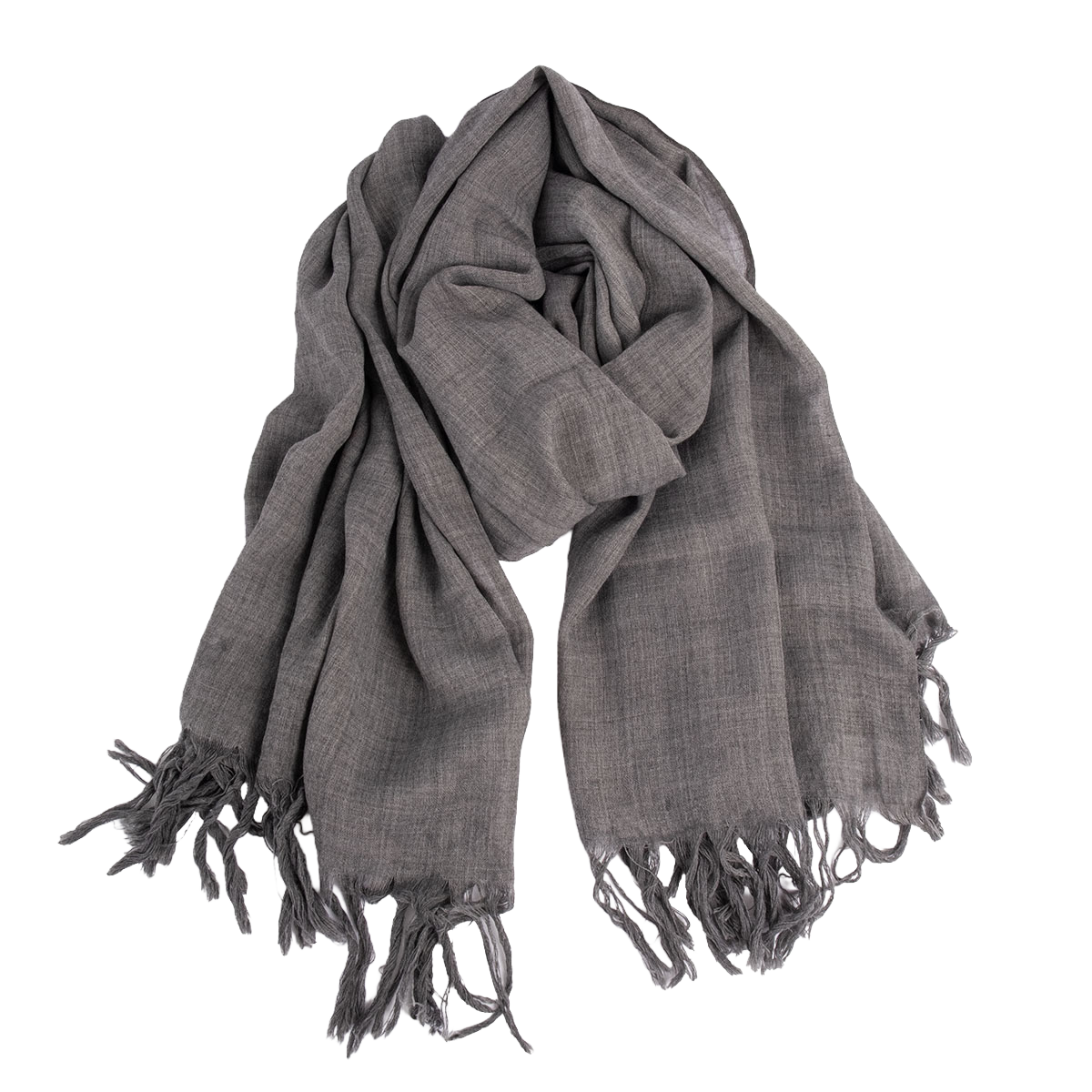 Langt ullskjerf, steel grey