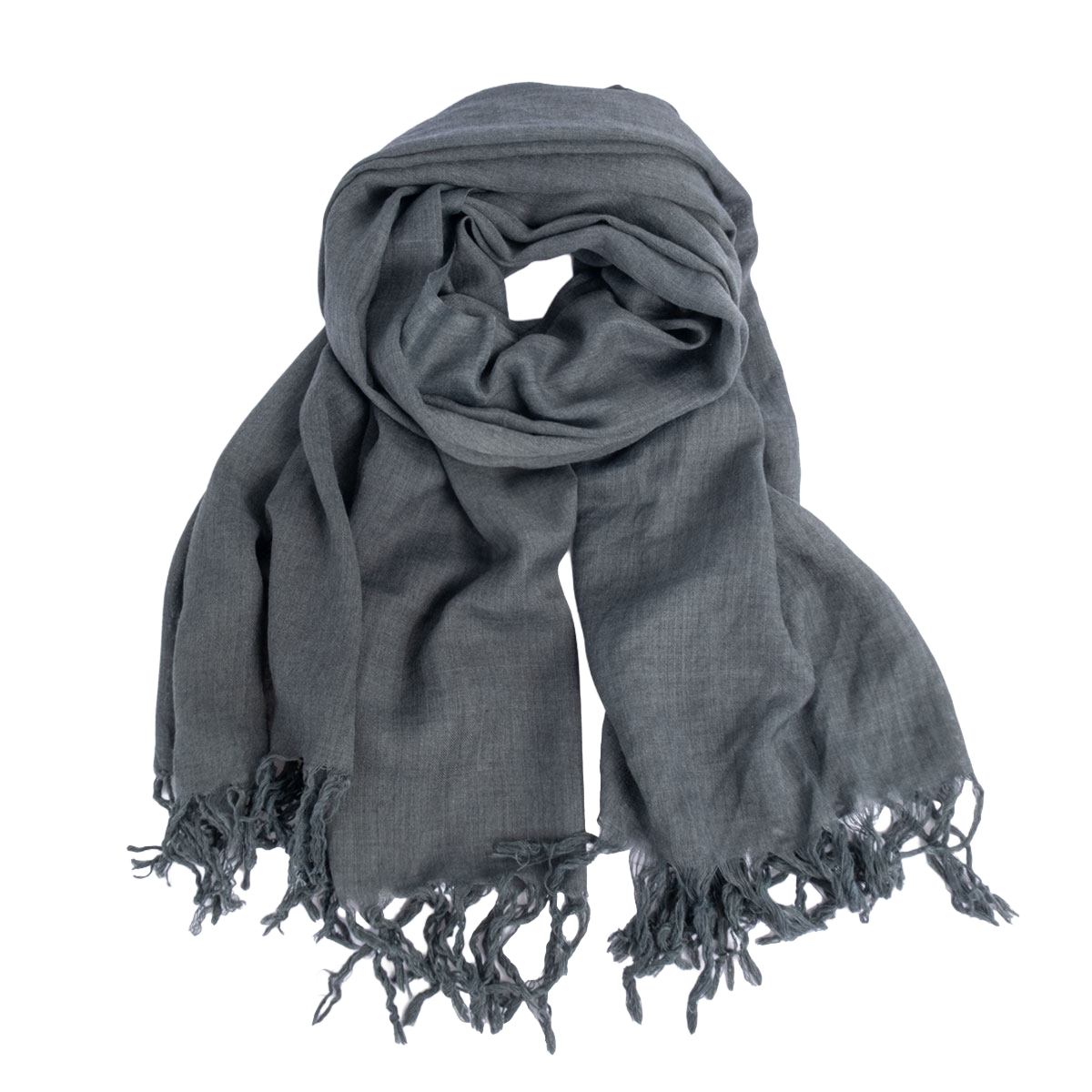 Langt ullskjerf, black grey