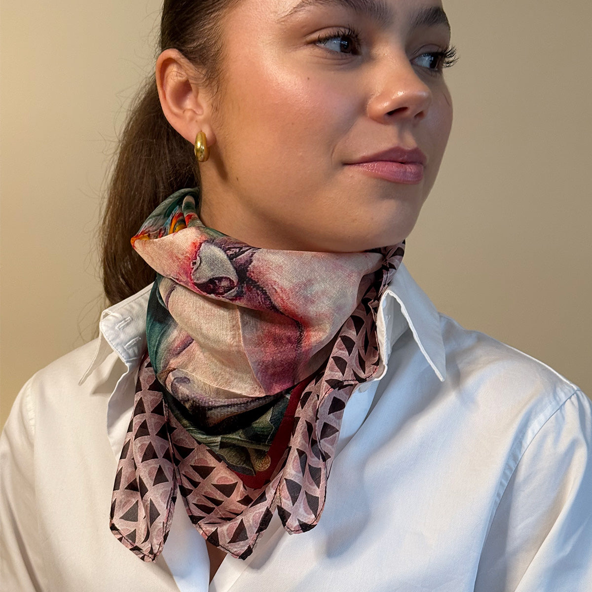 Lite skjerf i ekte silke, cockatoo - A&C Oslo_2