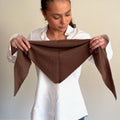 Trekantskjerf, 100% lammeull, brown