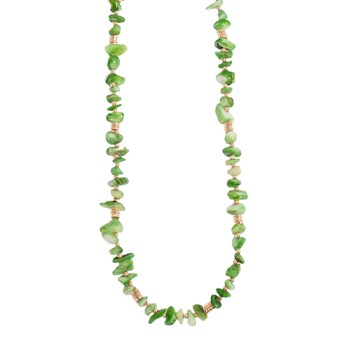 Kort kjede, Nature Beads, grønn - A&C Oslo - Design Collection