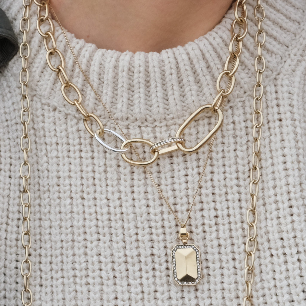 Kjede i medium lengde, Shiny Facets, G - A&C Oslo - Design Collection_2