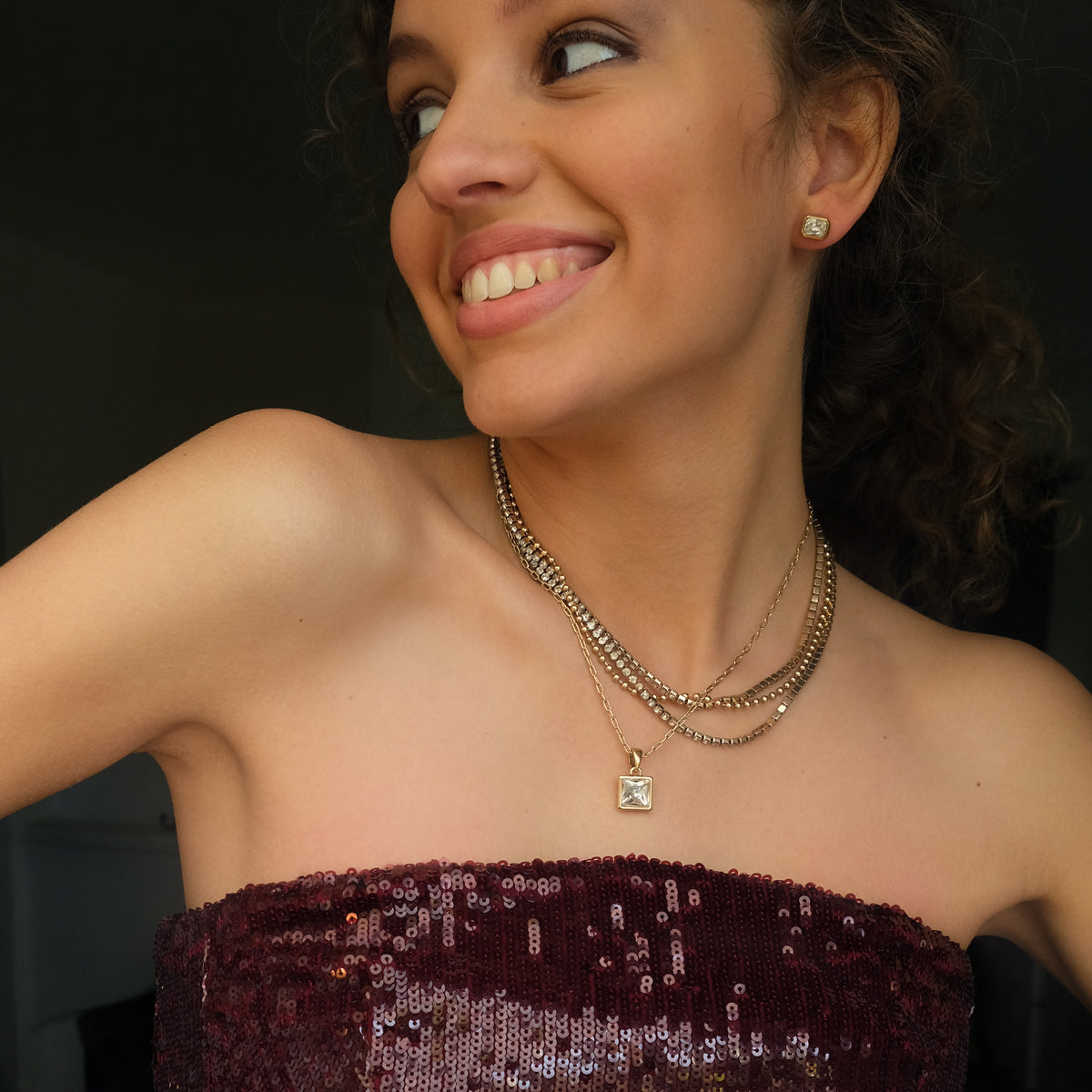 Kort kjede med anheng, Crystal G - A&C Oslo - Design Collection_2