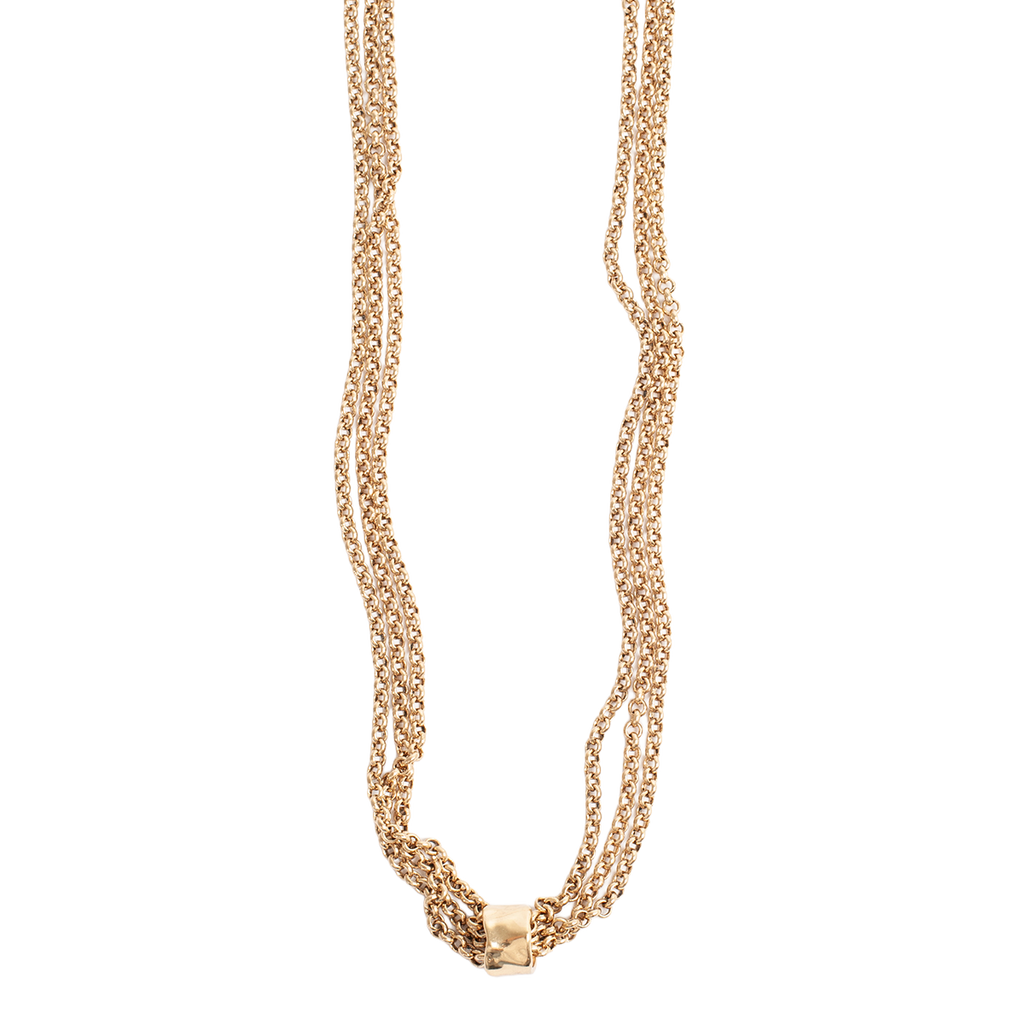 Kort kjede med tre rader, Sculptured G - A&C Oslo - Design Collection