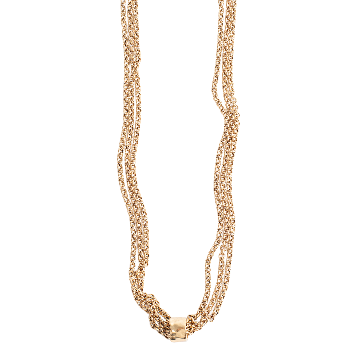 Kort kjede med tre rader, Sculptured G - A&C Oslo - Design Collection