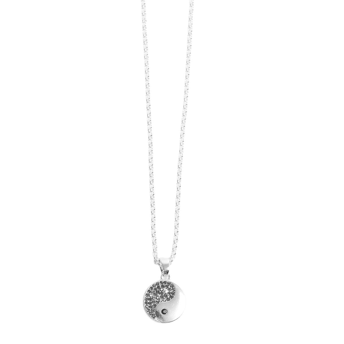 Kort kjede, yin yang, black dia, S - A&C Oslo - Design Collection