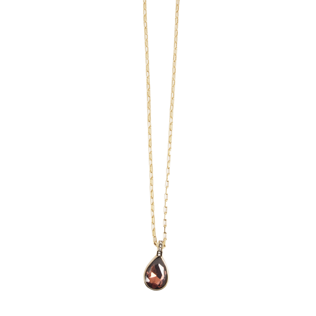 Kort kjede, Sparkling Drops, rød, G - A&C Oslo - Design Collection