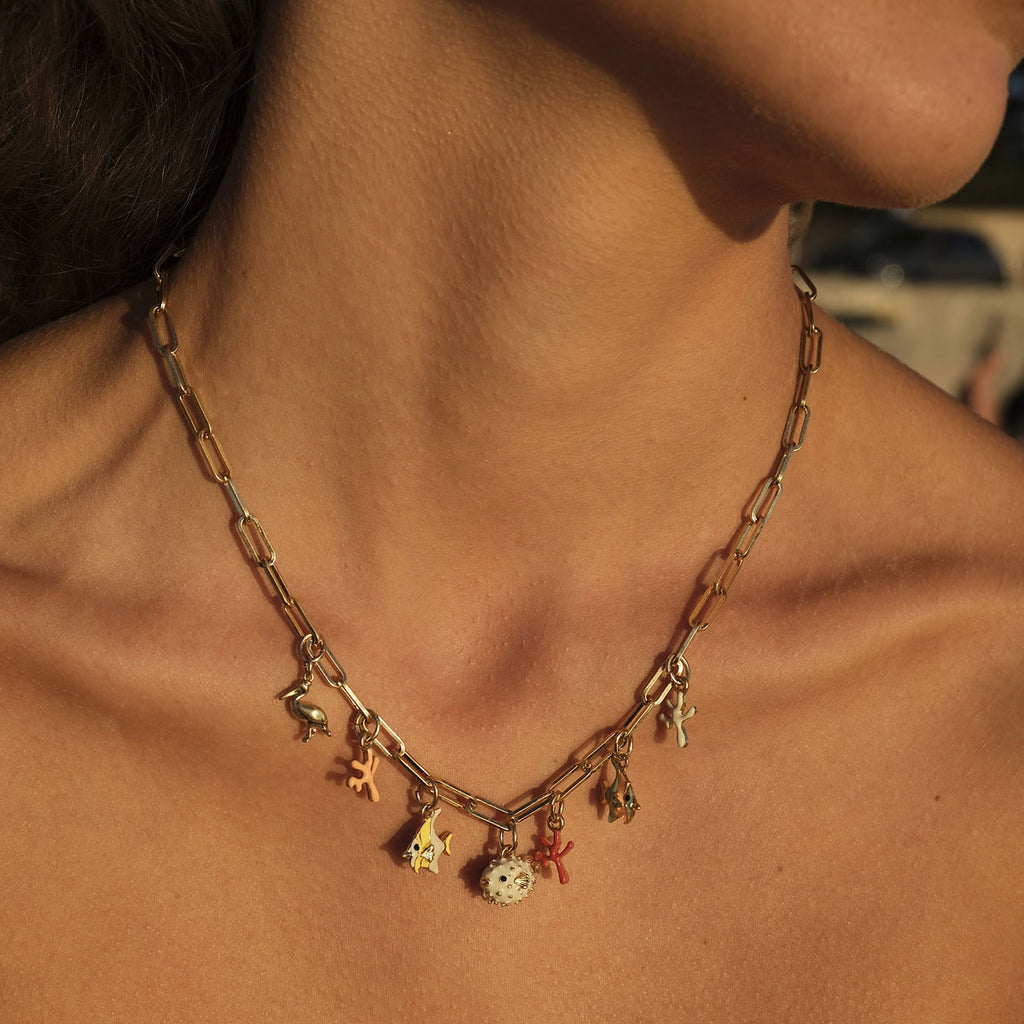 Kort kjede med charms, Aquatic - A&C Oslo - Design Collection_4