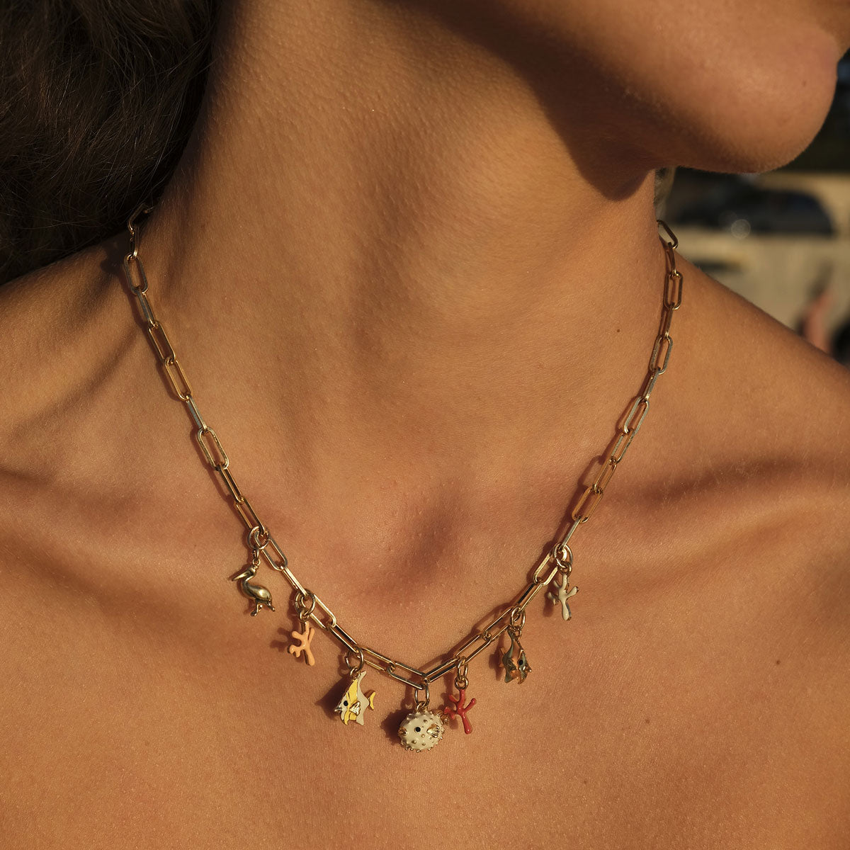 Kort kjede med charms, Aquatic - A&C Oslo - Design Collection_4