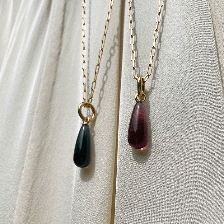 Langt kjede, plomme, Vintage Drops - A&C Oslo - Design Collection_4