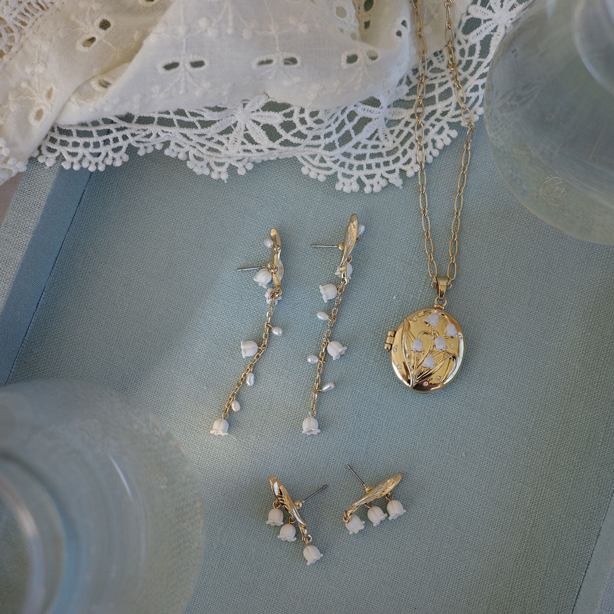 Langt kjede med locket, Lilies & Pearls - A&C Oslo - Design Collection_3