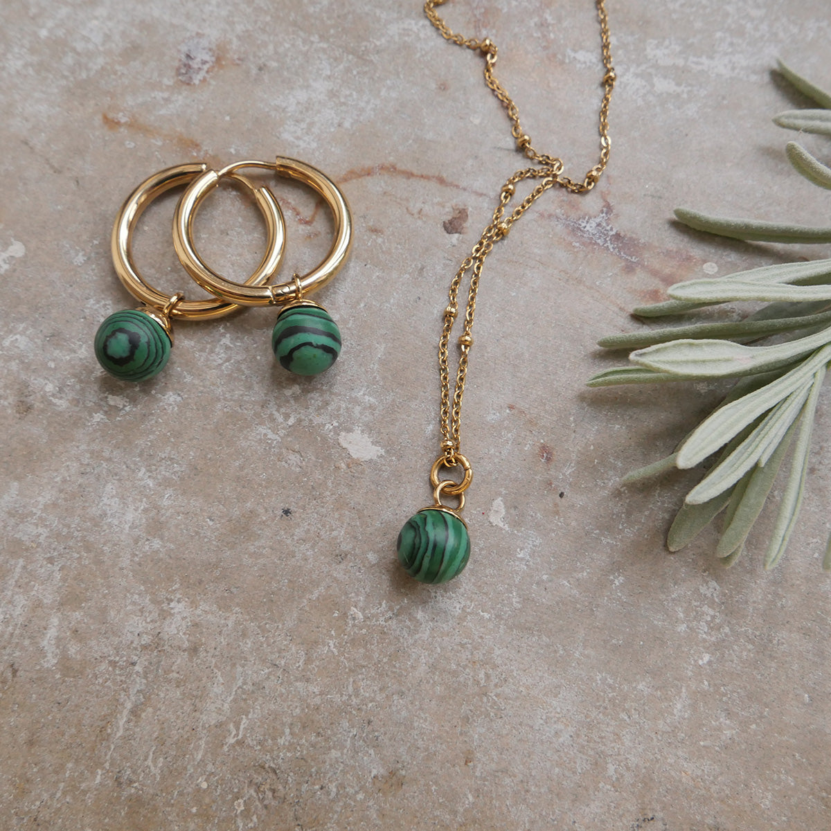 Kort kjede, malakitt - A&C Oslo - Pure Steel_2