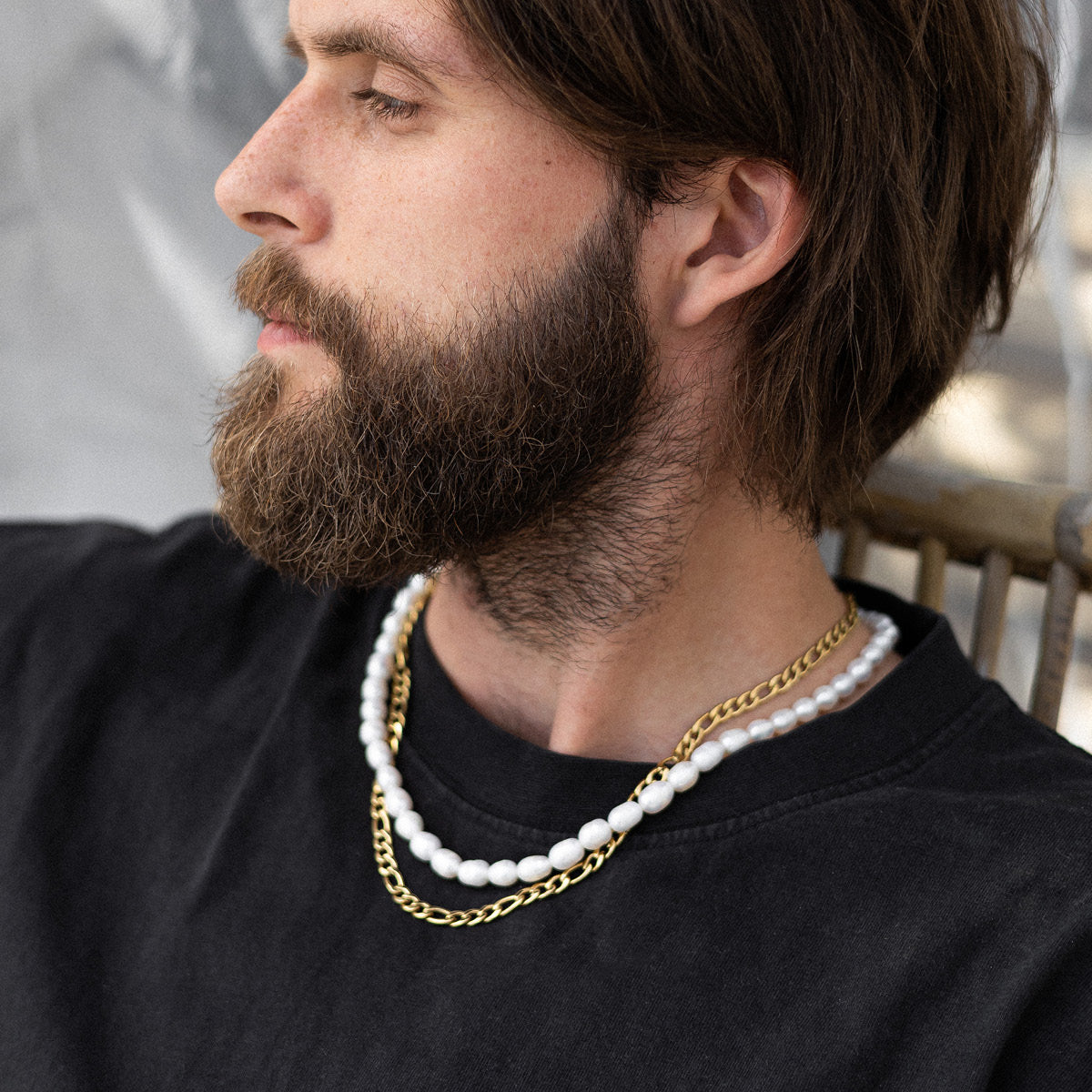 Kjede, Steel unisex, figaro, G_4