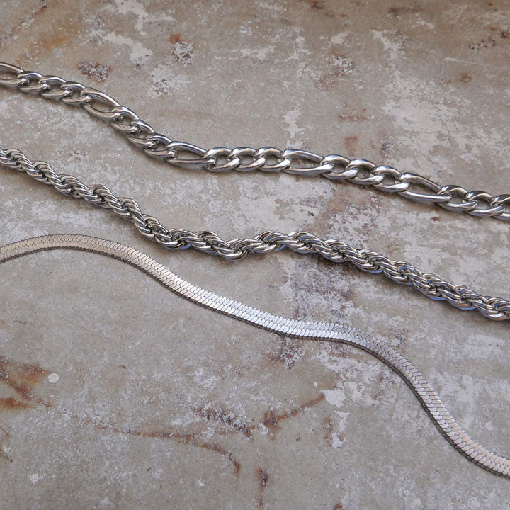 Kjede, Steel unisex, figaro, S_3