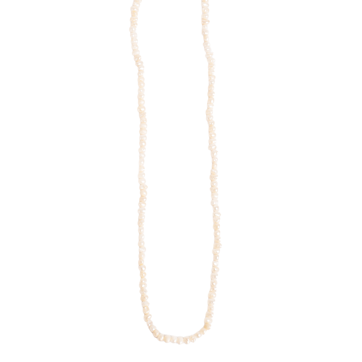 Kort kjede med små ferskvannsperler - A&C Oslo - Pure Steel