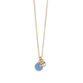 Kort kjede med glasskule, blue, G