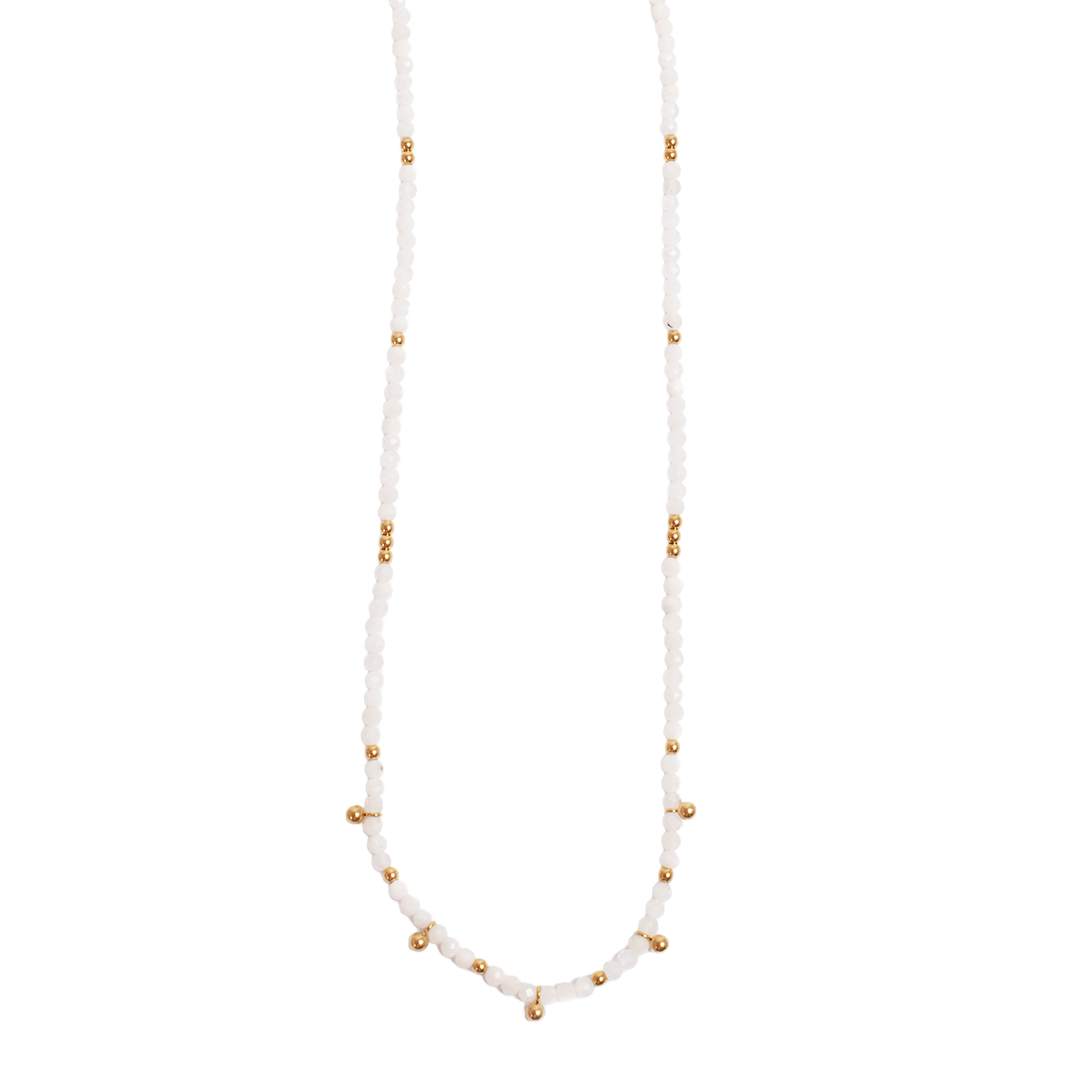 Kort kjede, Miniature G, glass beads - A&C Oslo - Design Collection