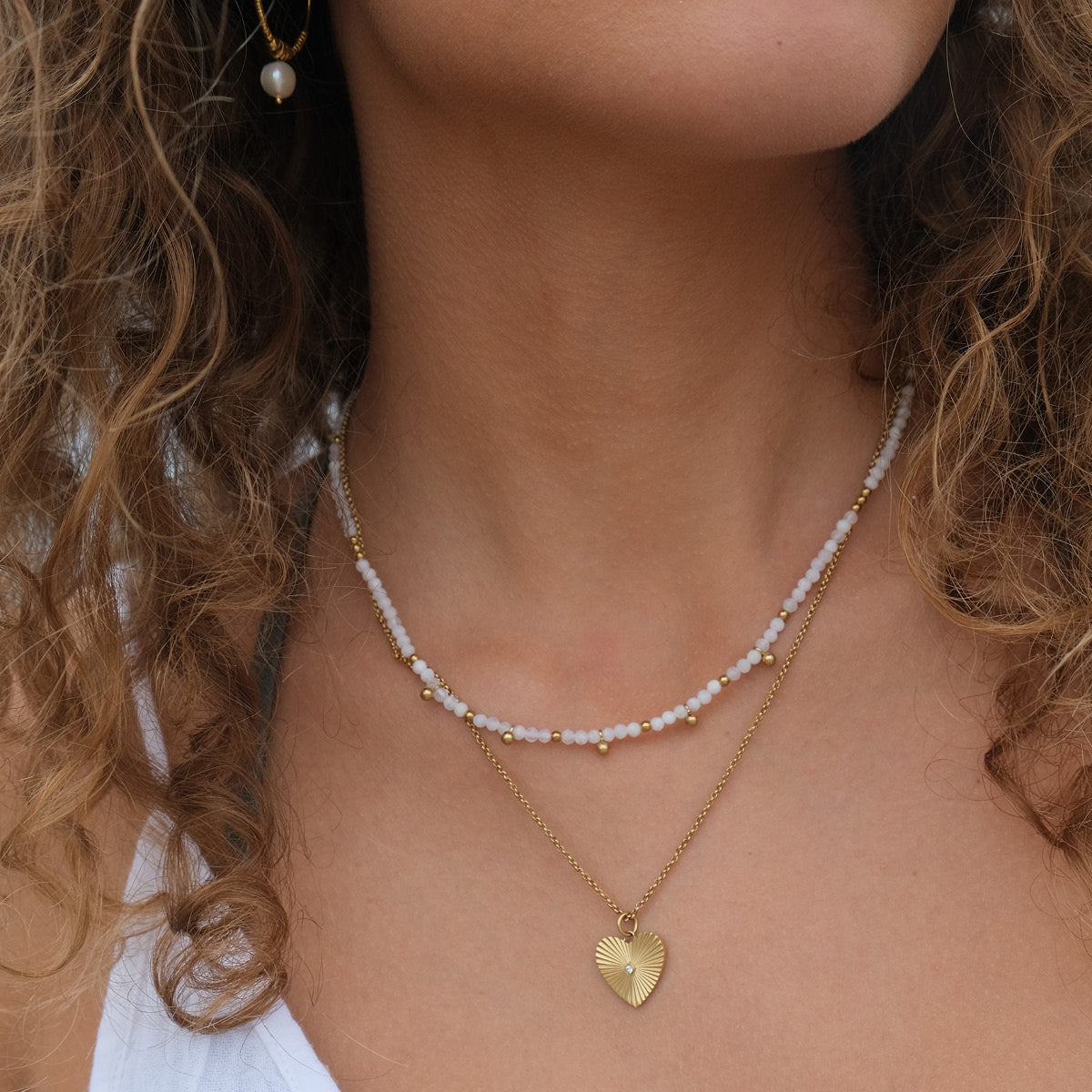 Kort kjede, Miniature G, glass beads - A&C Oslo - Design Collection_2