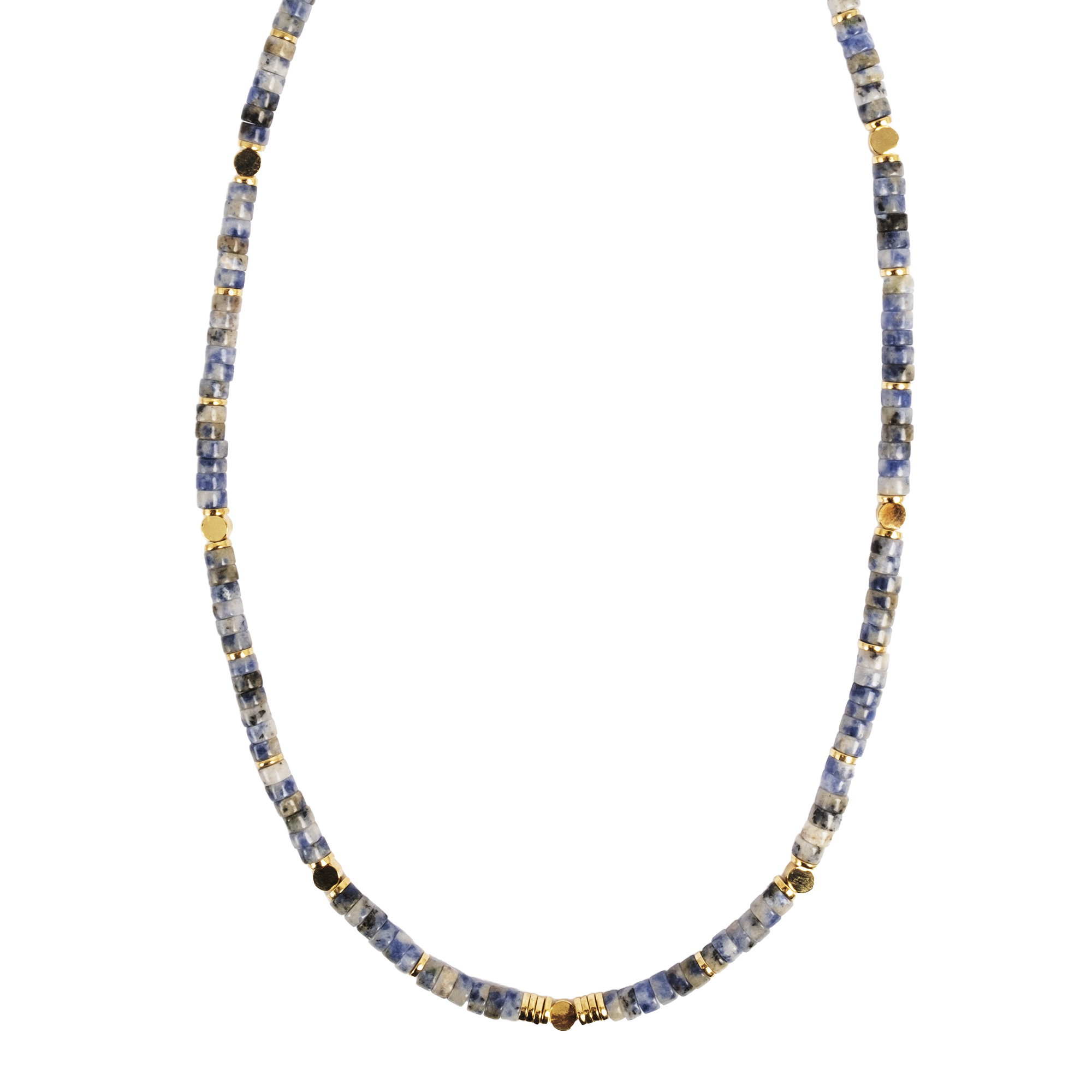 Kort kjede med blå stener - A&C Oslo - Design Collection