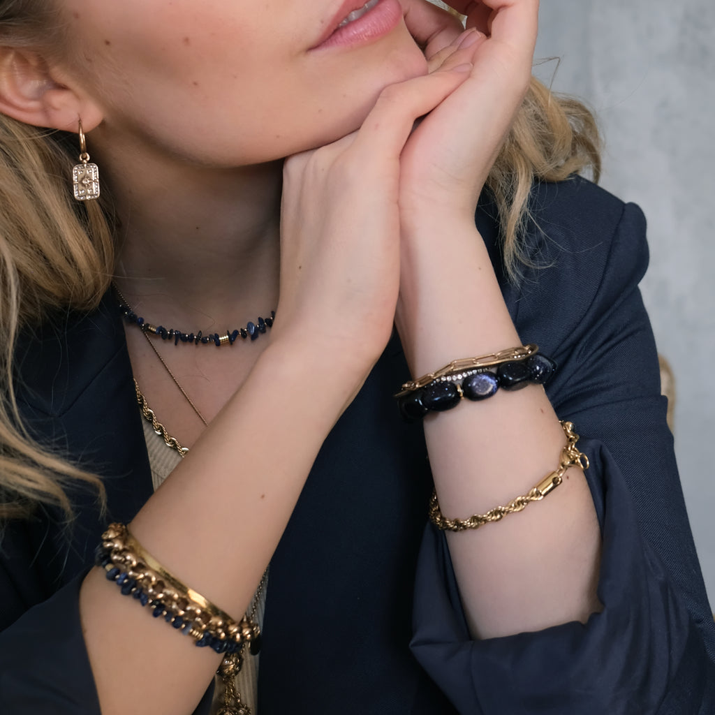 Armbånd med blå sandsten (stjernestein) - A&C Oslo - Design Collection_3