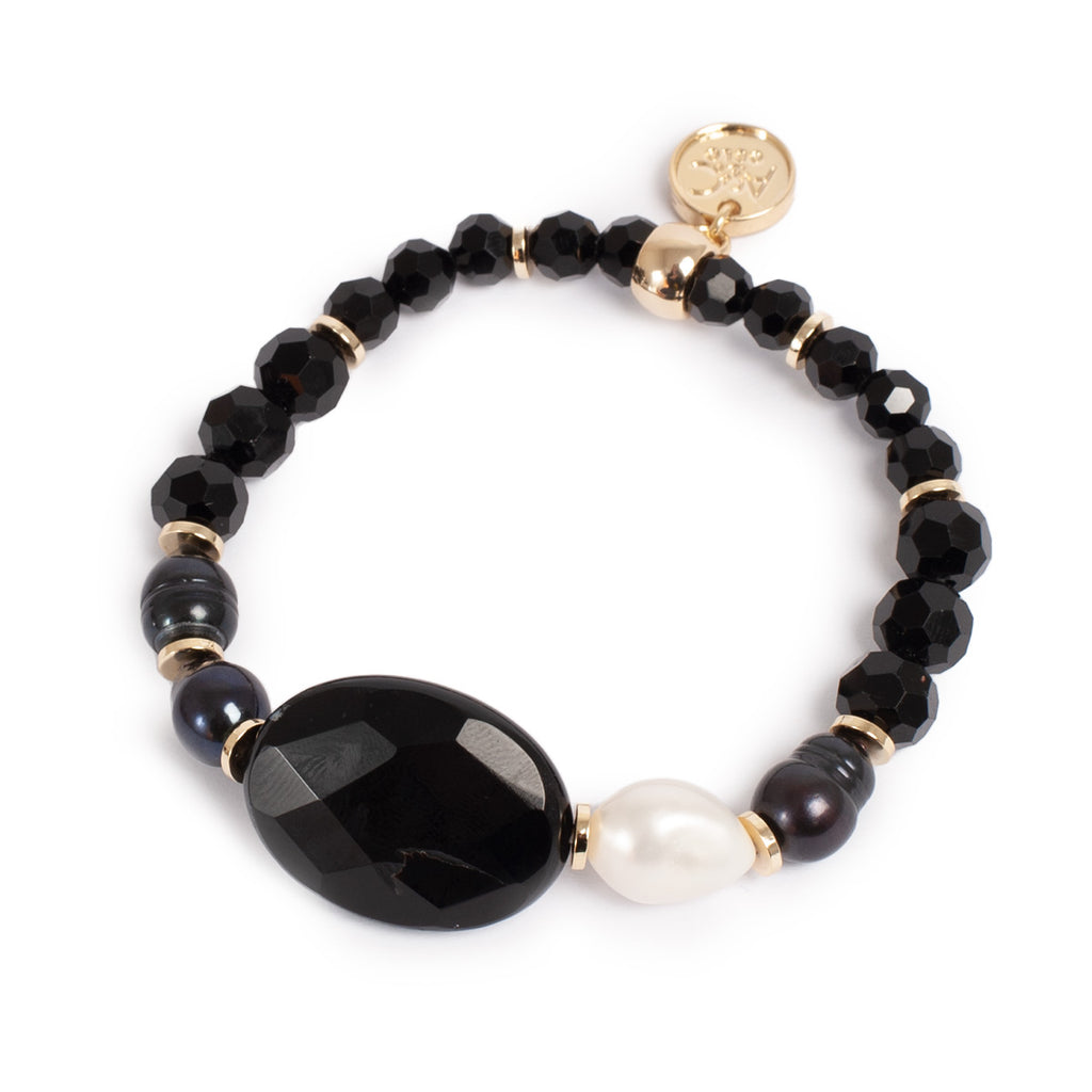 Armbånd med sort agat og jaspis - A&C Oslo - Design Collection