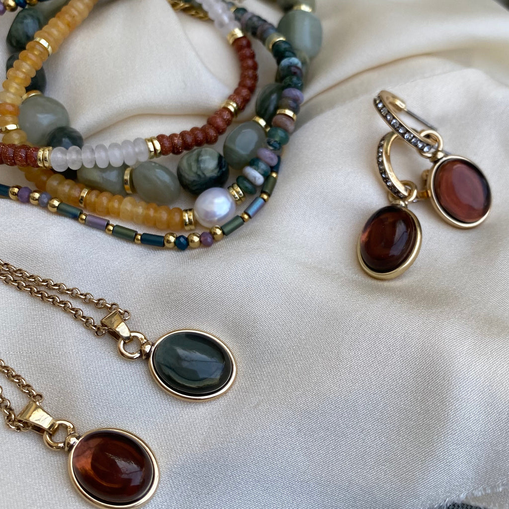 Armbånd, grønn jade, makramé-lås - A&C Oslo - Design Collection_4