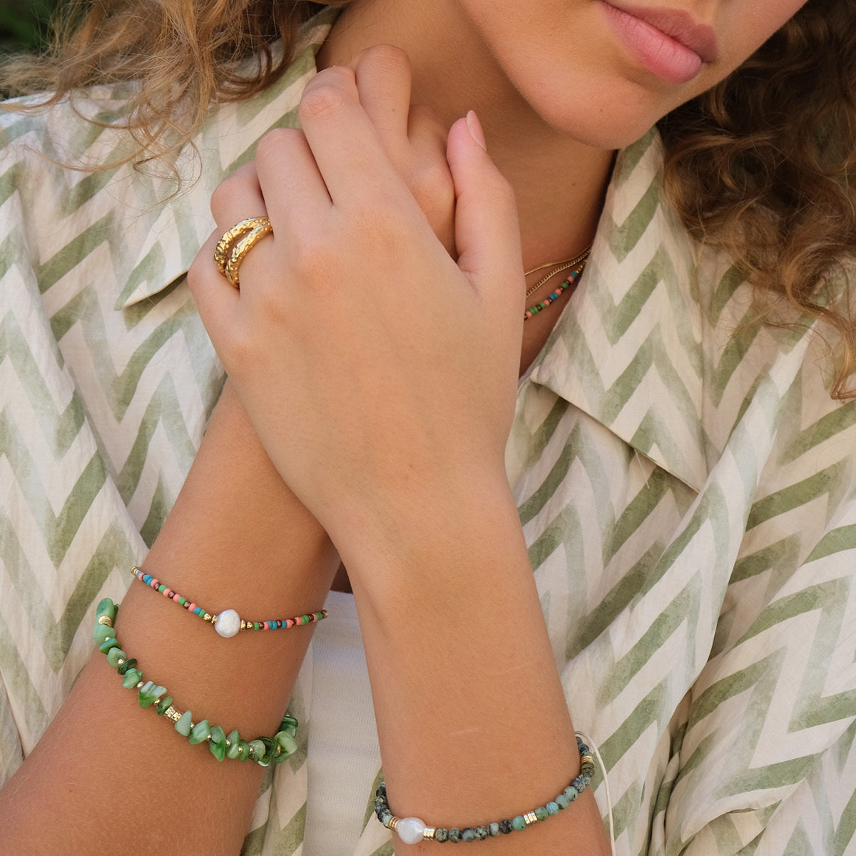 Armbånd, Nature Beads, grønn - A&C Oslo - Design Collection_3