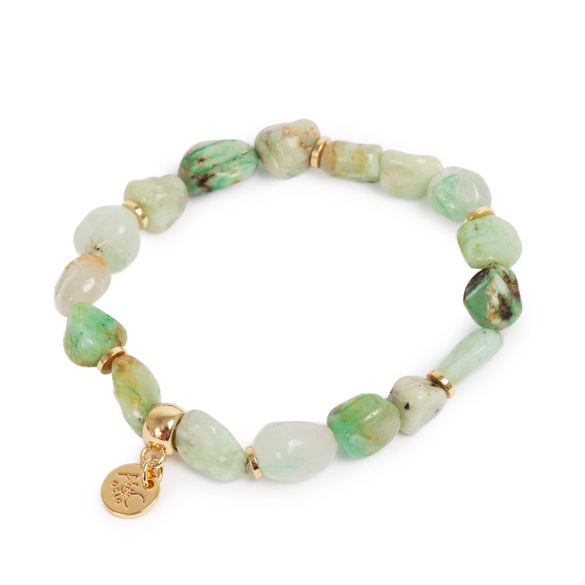 Armbånd med lysegrønne stener - A&C Oslo - Design Collection