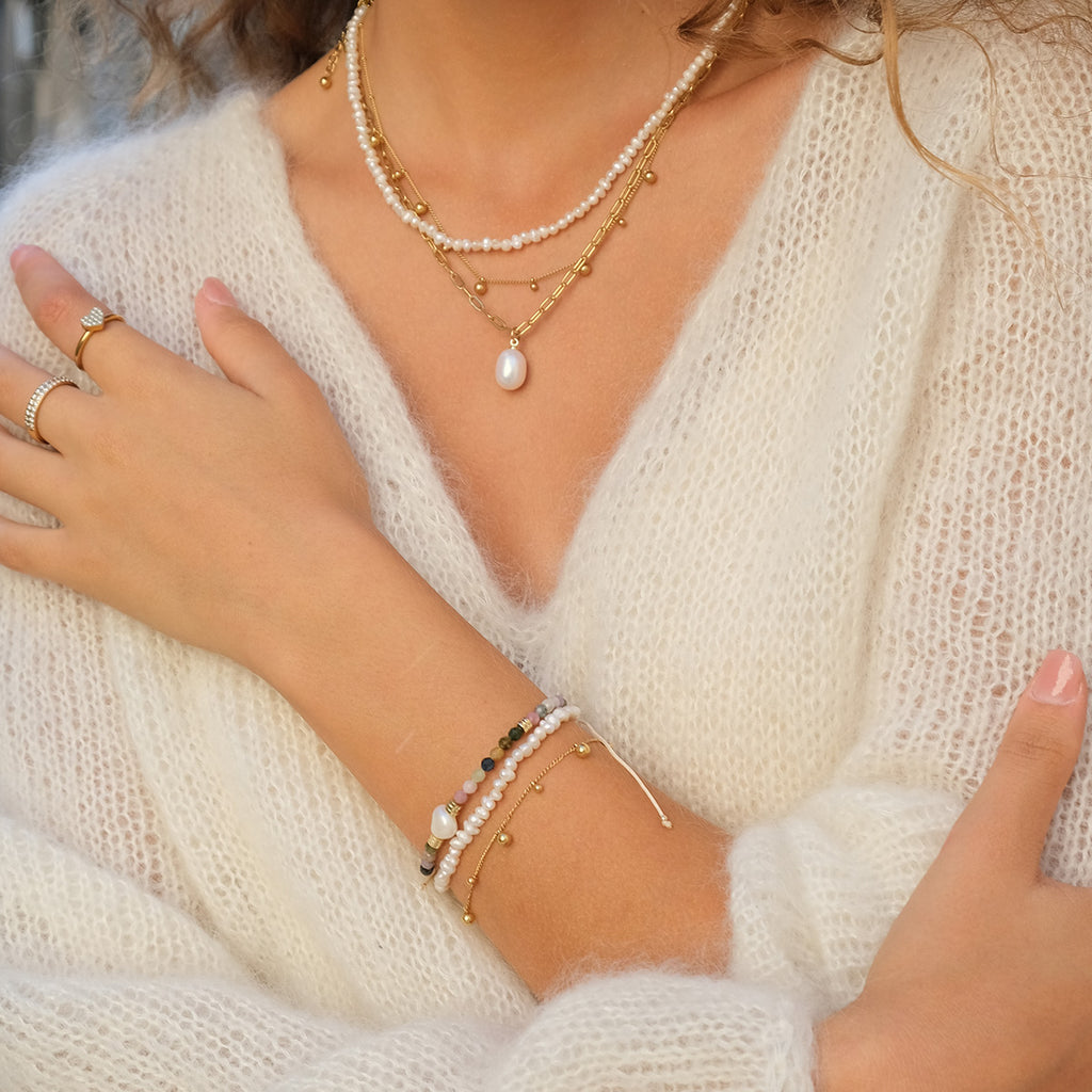 Armbånd med halvedelstener,multi - A&C Oslo - Design Collection_3